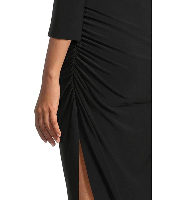 Norma Kamali Womens Off Shoulder Sweetheart Side Drape Gown