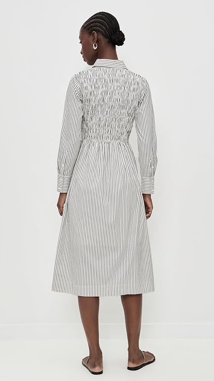 Madewell Women's Smocked Midi Shirt Dress