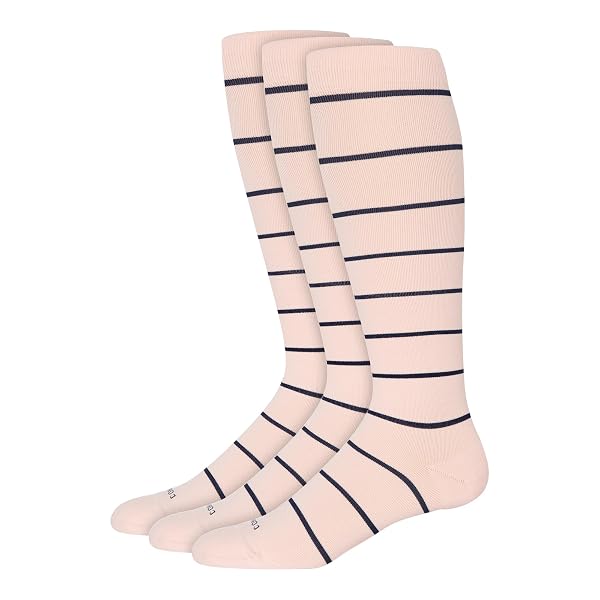Nylon Knee High Socks - 15-20mmHg Graduated Compression Socks - Soft & Breathable Support Unisex Socks