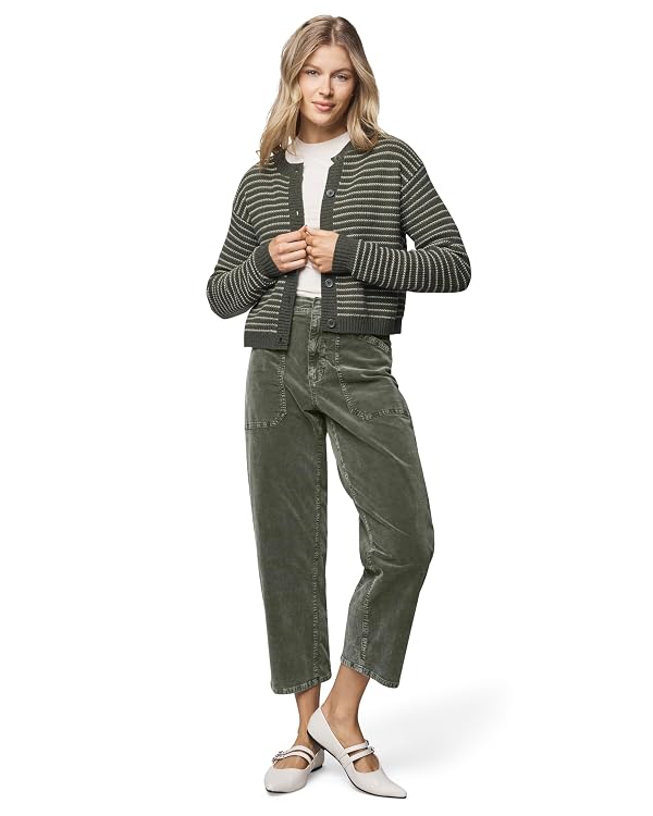 Splendid Women's Amber Stripe Crop Cardigan
