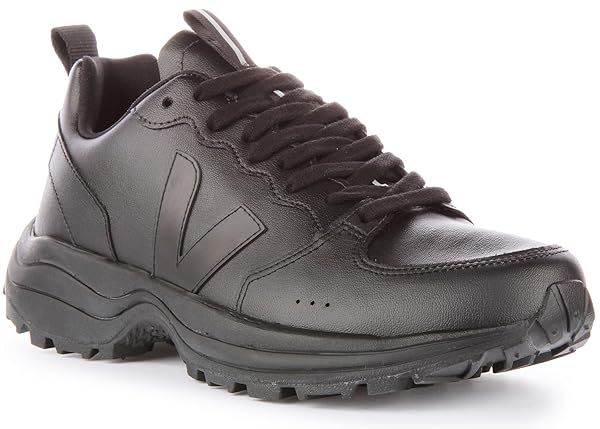 Veja Venturi CWL Women's Low Top Lace Up Faux Leather Casual Trainers (Black, 10 US)