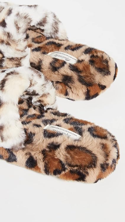 Madewell Two-Strap Scuff Slippers in Leopard Recycled Faux Fur Melon Cedar Multi Leopard Faux Fur 10 M