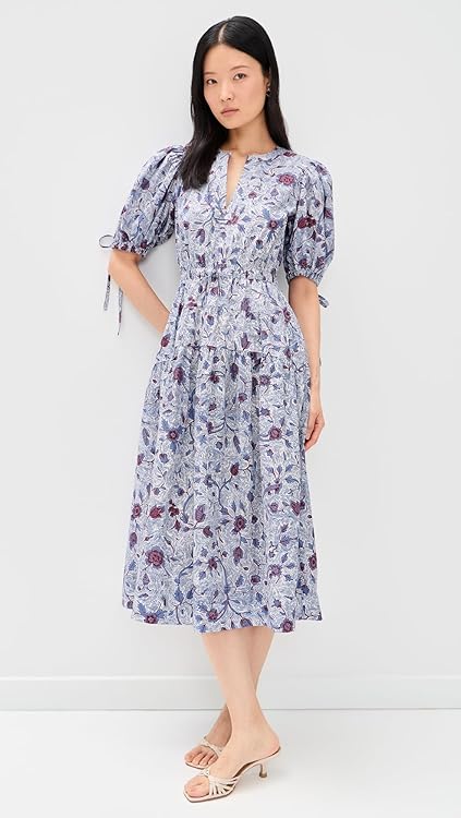 Ulla Johnson Women's Adriana Short Sleeve Cotton Dress