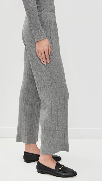 DONNI. Women's The Pointelle Simple Crop Pants