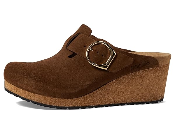 Birkenstock womens Fanny Wedge Clog - Suede