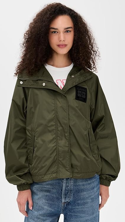 Ganni Women's Flyweight Nylon Barn Jacket