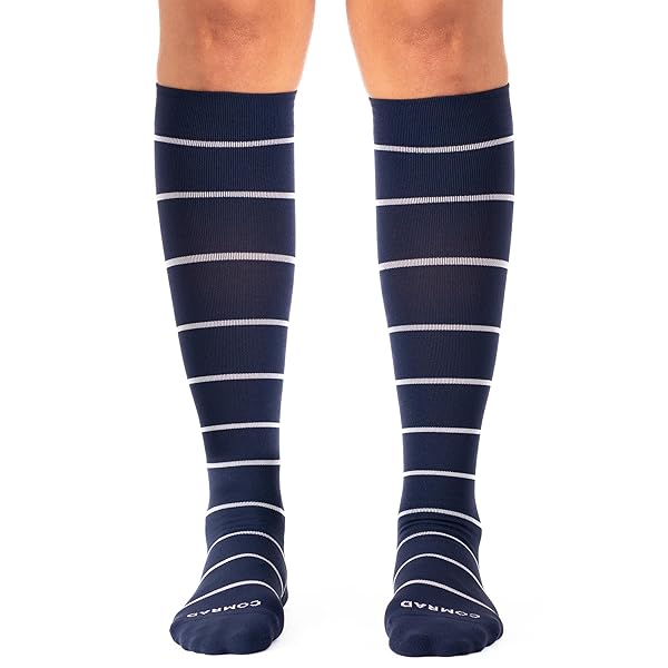 Nylon Knee High Socks - 15-20mmHg Graduated Compression Socks - Soft & Breathable Support Unisex Socks