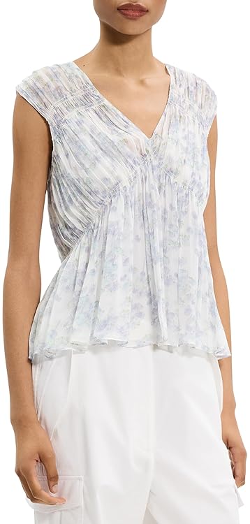 Theory Women's Sl Rchd V Top
