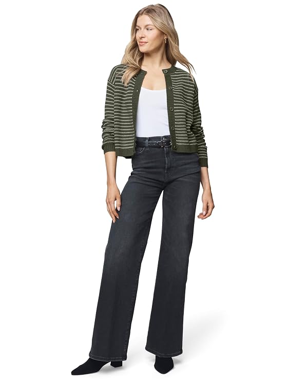 Splendid Women's Amber Stripe Crop Cardigan