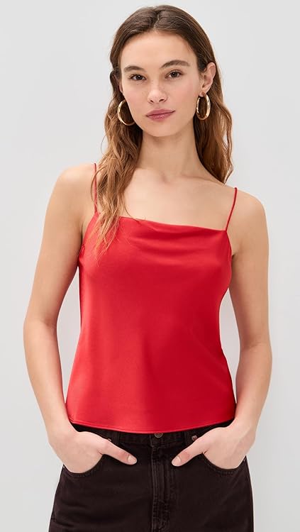 alice + olivia Women's Harmon Drapey Slip Tank