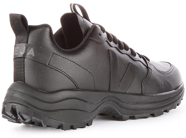 Veja Venturi CWL Women's Low Top Lace Up Faux Leather Casual Trainers (Black, 10 US)