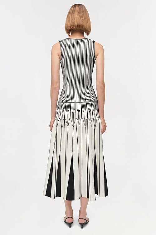 Oaklen Illusion Knit Midi Dress