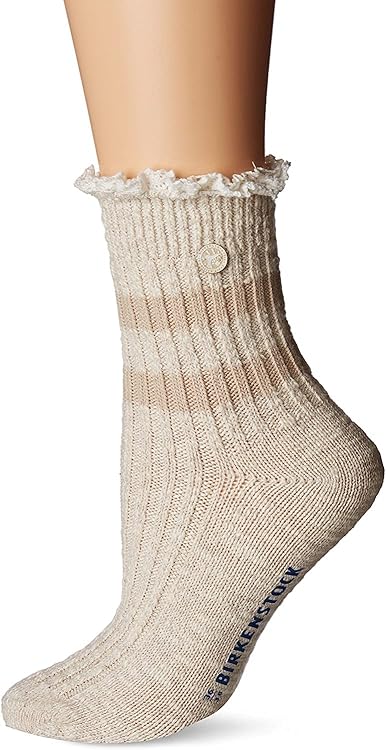 Birkenstock Fashion Slub Lace Sock - Women's Beige/Melange Small