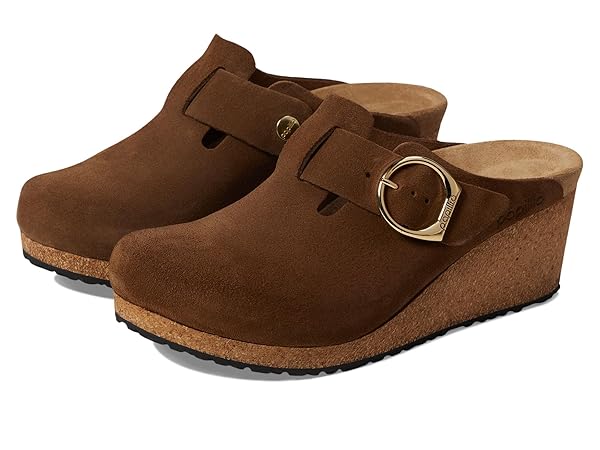 Birkenstock womens Fanny Wedge Clog - Suede