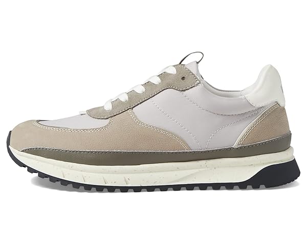 Madewell Kickoff Trainer Sneakers in Leather and (Re) sourced Nylon Stone Multi/Grey Neutral 6 M