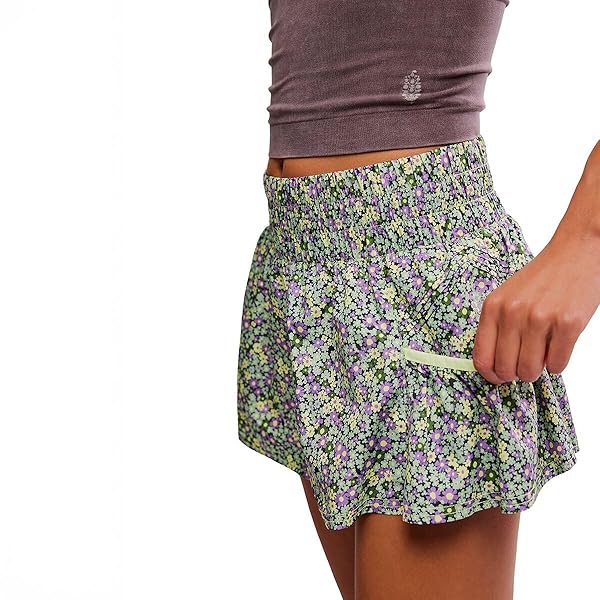Free People Womens Get Your Flirt on Print Shorts