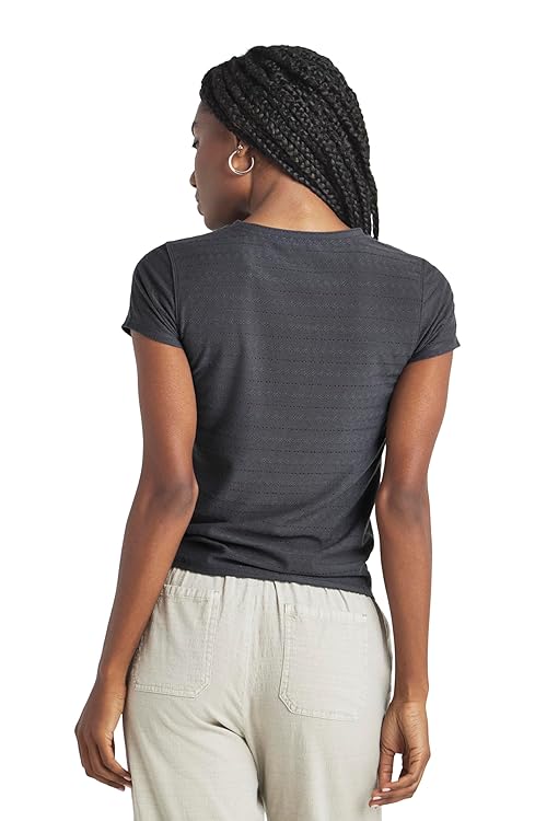 Splendid Women's Palmer Pointelle Short Sleeve Tee