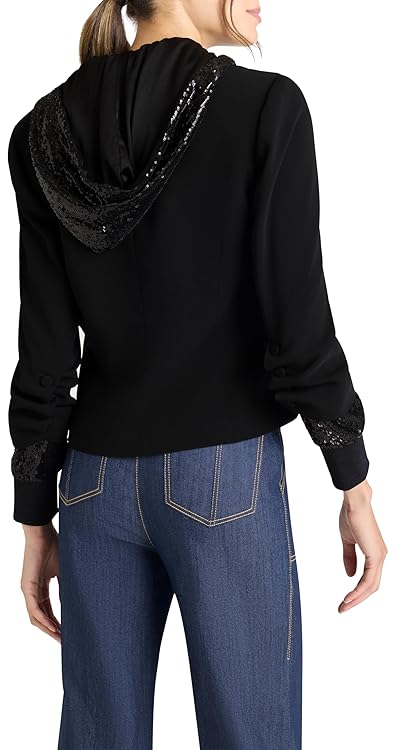 Cinq à Sept Women's Sequin Hooded Le Petit Khloe Jacket