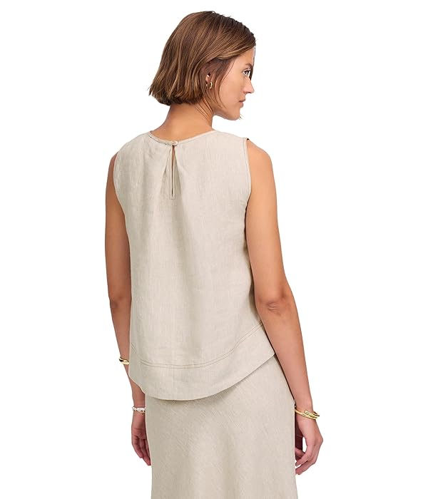 Madewell Women's Embroidered Shell Top in 100% Linen