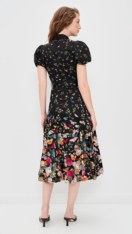 alice + olivia Women's Henrietta Midi Dress