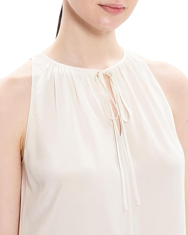 Theory Womens Cutaway Tie Top