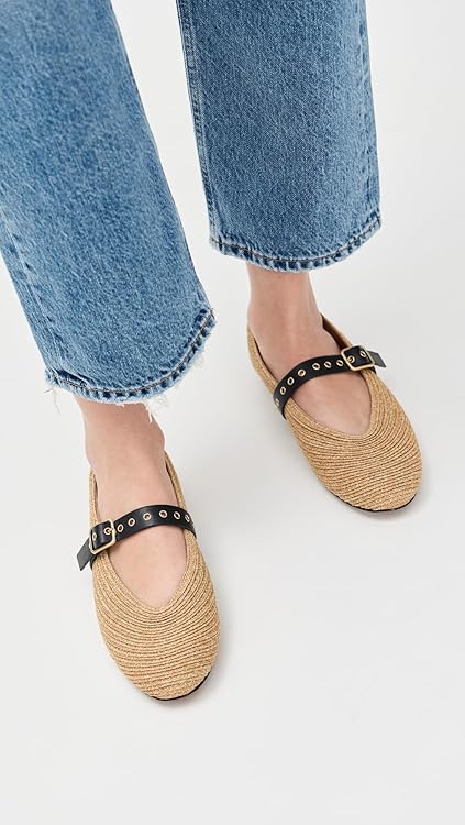 Madewell Womens Hera Mary Jane - Faux Raffia