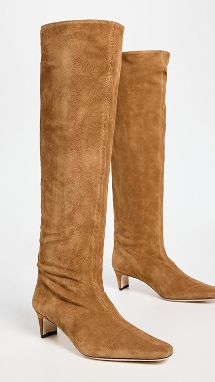 STAUD Women's Wally Boots, Tan, 10.5 Medium US