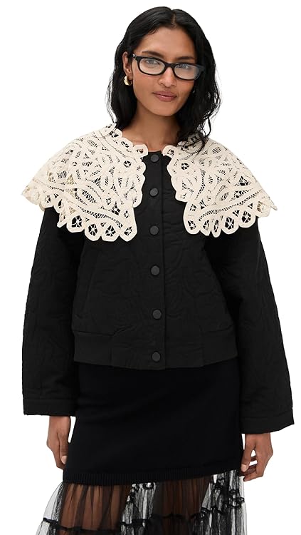 Sea Women's Adelina Battenberg Lace Quilted Puffer Jacket
