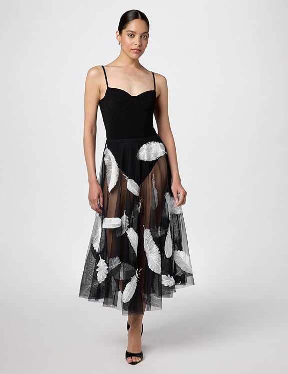 Norma Kamali Womens Flared Skirt to Midcalf (25)