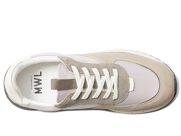 Madewell Kickoff Trainer Sneakers in Leather and (Re) sourced Nylon Stone Multi/Grey Neutral 6 M