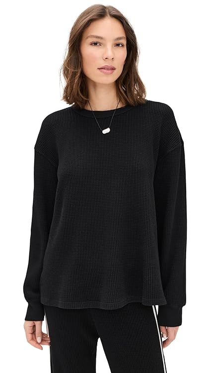 DONNI. Women's The Thermal Crew Neck Pullover