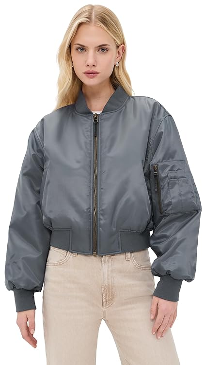 ANINE BING Women's Cropped Leon Bomber