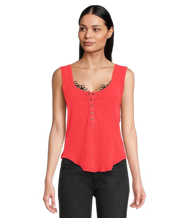 Free People Womens Care Bryson Henley Tank
