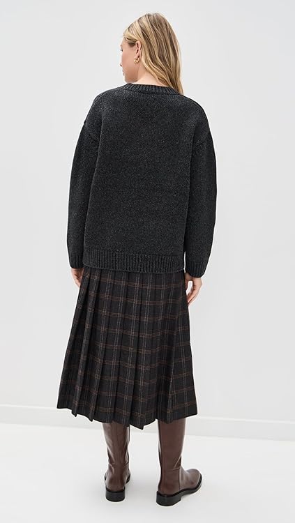 Sea Women's Monroe Wool Plaid Combo Sweater Dress