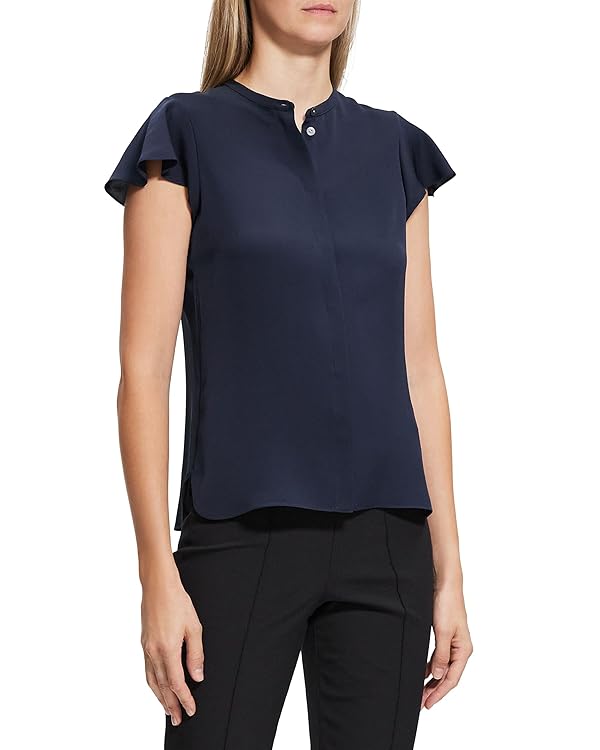 Theory Women's Ruffle Sleeve Top