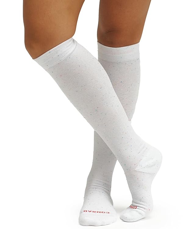 Comrad Premium Cotton Knee High Socks - 15-20mmHg Graduated Compression Socks - Soft & Breathable, Unisex