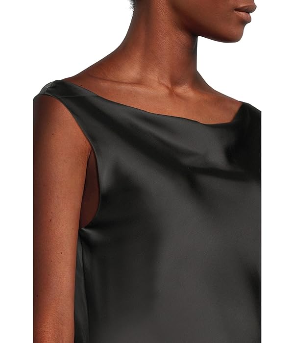 Norma Kamali Women's Sleeveless Low Back Drape Dress Below Knee