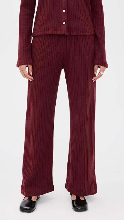 DONNI. Women's The Sweater Rib Simple Pants