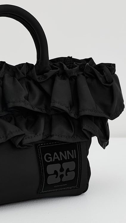 Ganni Women's Mini Shopper Ruffle Bag