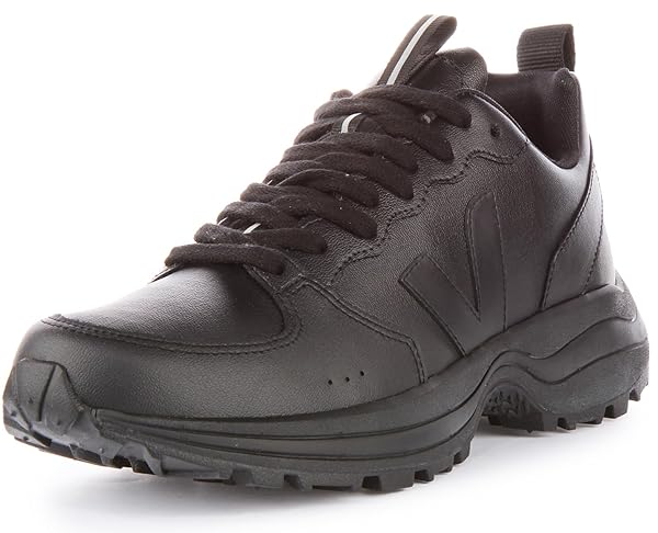Veja Venturi CWL Women's Low Top Lace Up Faux Leather Casual Trainers (Black, 10 US)
