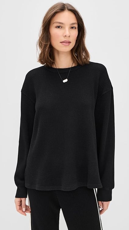 DONNI. Women's The Thermal Crew Neck Pullover