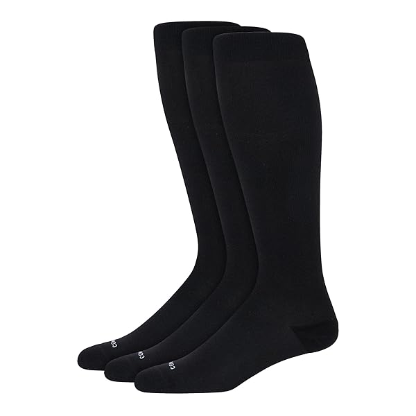 Comrad Nylon Knee High Socks - 15-20mmHg Graduated Compression Socks - Soft & Breathable Support Unisex Socks