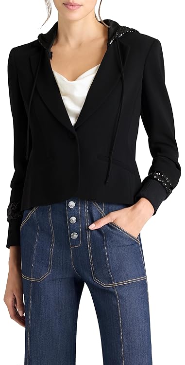 Cinq à Sept Women's Sequin Hooded Le Petit Khloe Jacket
