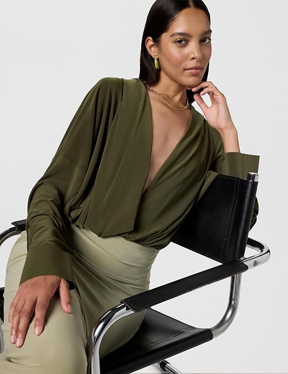 Norma Kamali Women's Hooded Super Oversized Bf Nk Shirt Bodysuit