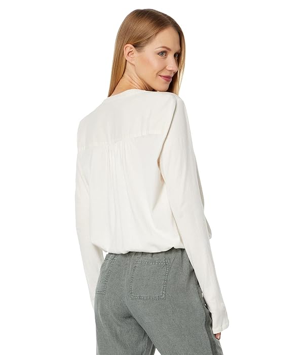 Splendid Women's Long Sleeve Paige Surplice Blouse Shirt
