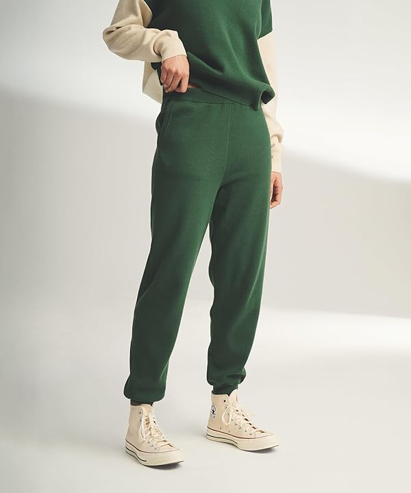 NAADAM Womens Cafe Cotton Cashmere Cropped Jogger