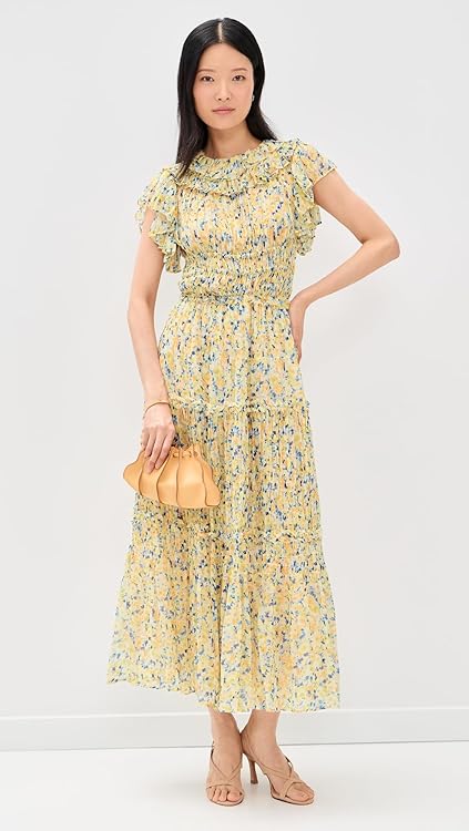 Ulla Johnson Women's Athene Short Sleeve Silk Top