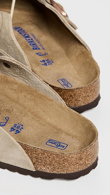 Taupe Suede Birkenstock WMNS Boston Soft Footbed