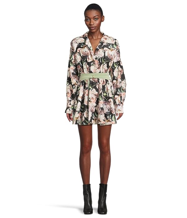 Norma Kamali Womens Super Oversized Bf Nk Shirt Flared Mini Dress