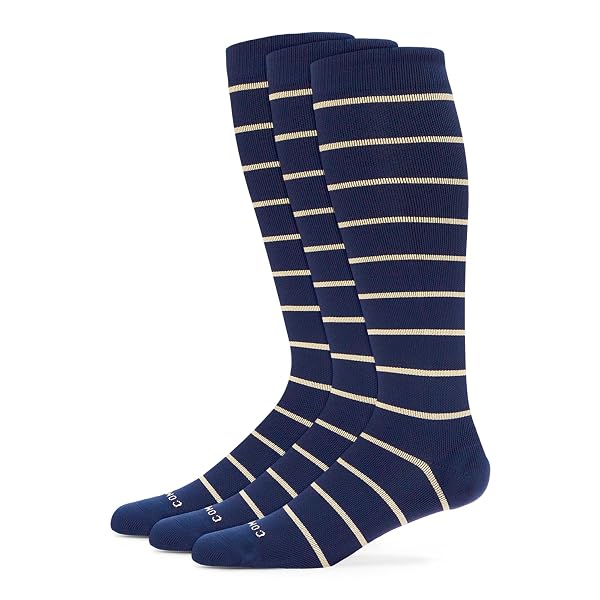 Comrad Nylon Knee High Socks - 15-20mmHg Graduated Compression Socks - Soft & Breathable Support Unisex Socks